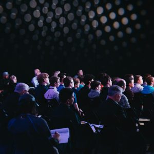 Audience at a real-estate investment conference