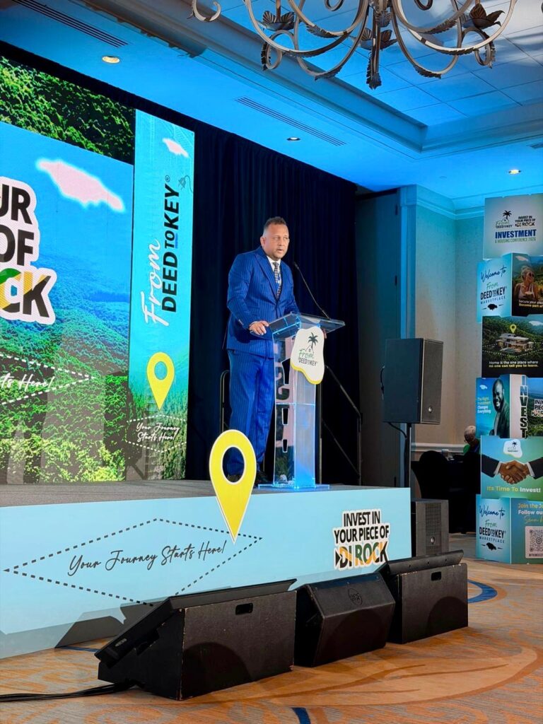 Speaker on stage at the South Florida conference