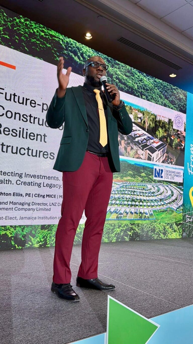 Speaker presenting on future-ready construction